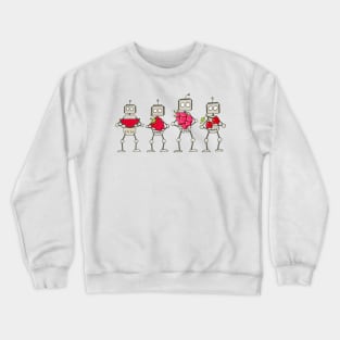 Watermelon Strawberry DragonFruit Cherry Bots Crewneck Sweatshirt